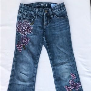 Gap Kids Embroidered Boot Cut Jeans 6